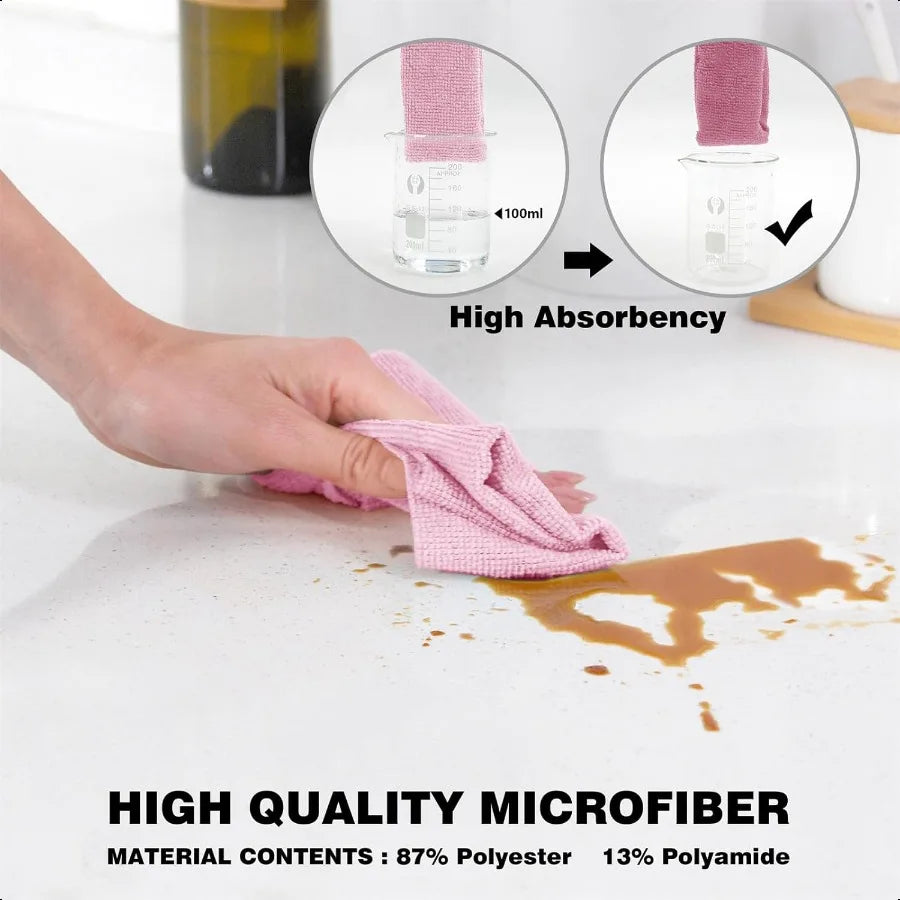 80pack Reusable Paper Towels Washable Roll Microfiber Cleaning Cloth12" x 12" Super Absorbent Microfiber Towel Roll for Kitchen