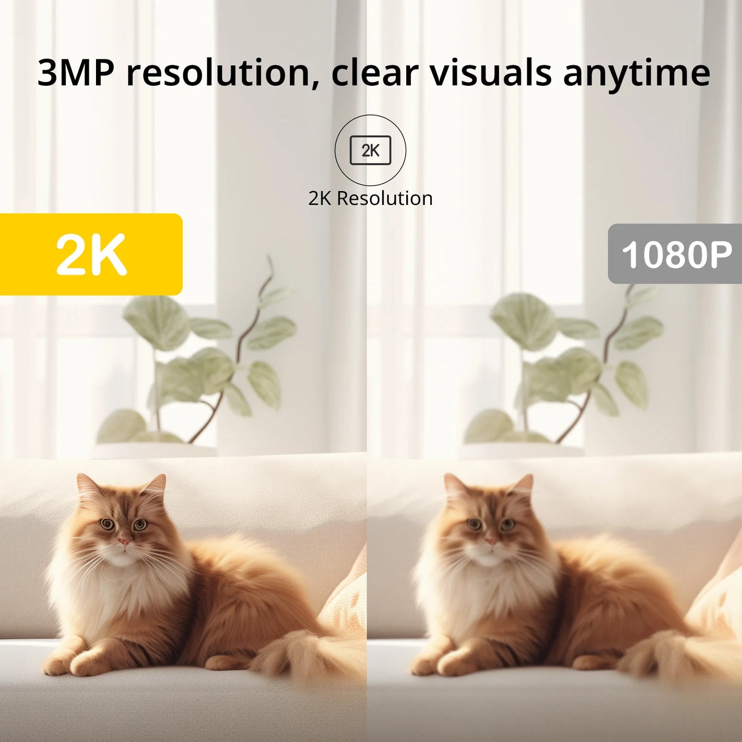 BoyKeep Surveillance Camera 3MP 5/2.4GHz WiFi Indoor Home Security Mini IP Smart Family CCTV Pet Camera Video Monitor 24/7 K10
