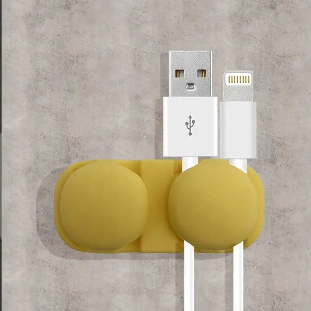 Stonego Silicone USB Cable Organizer Desktop Tidy Management Holder for Mouse Headphone Wire