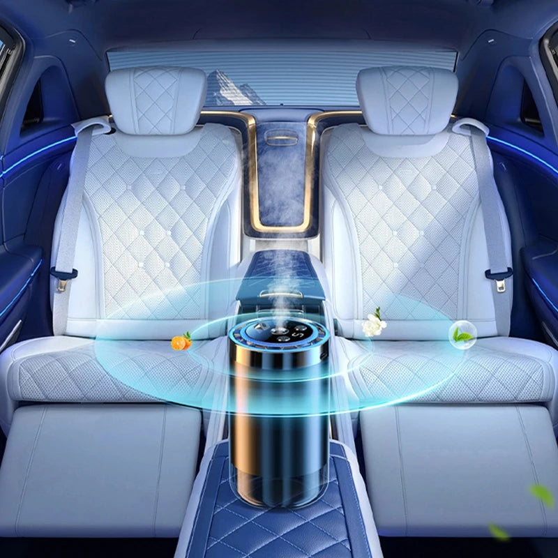 Car Fragrance Humidifier 5 Modes Scent Air Diffuser Car Air Freshener Smart Aroma Diffusers Car Perfume Essential Oil Dispenser
