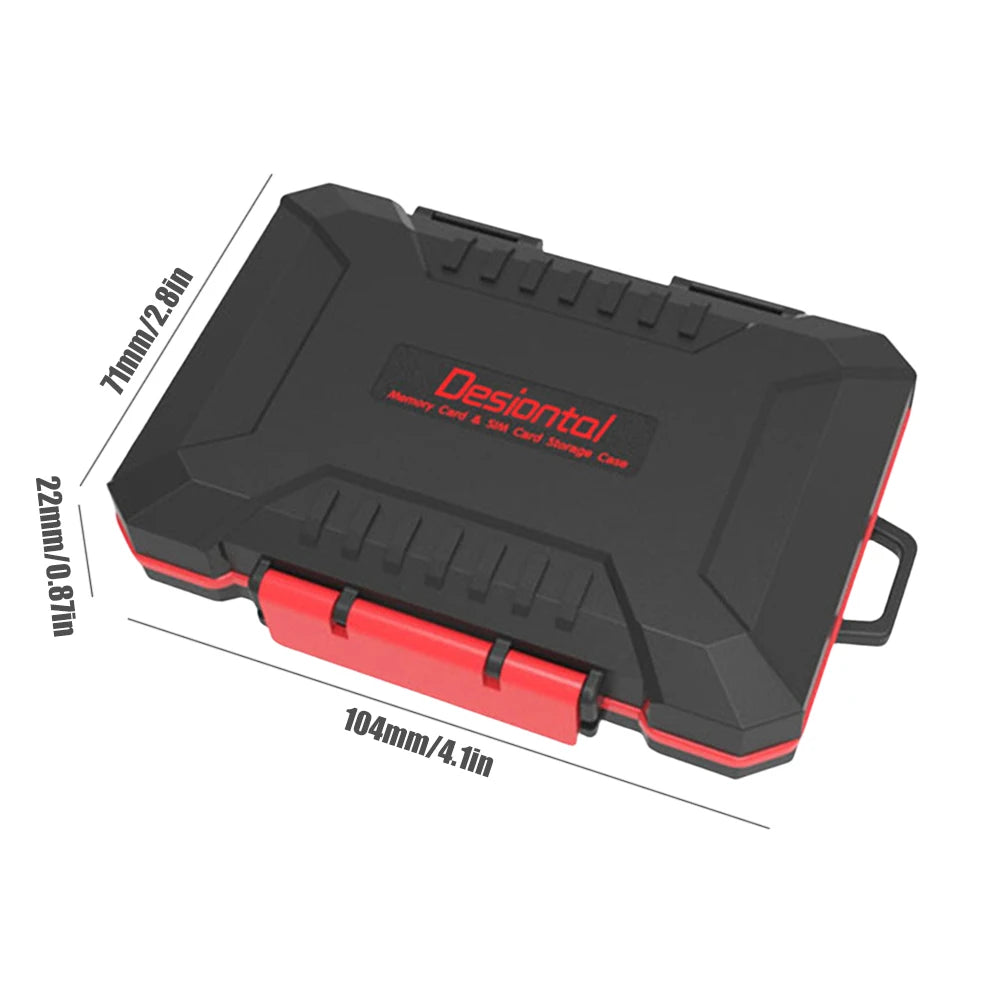 Memory Card Case Protector Waterproof Portable SD Card Holder Anti-shock Memory Card Carrying Box Keeper for SD Card and TF Card