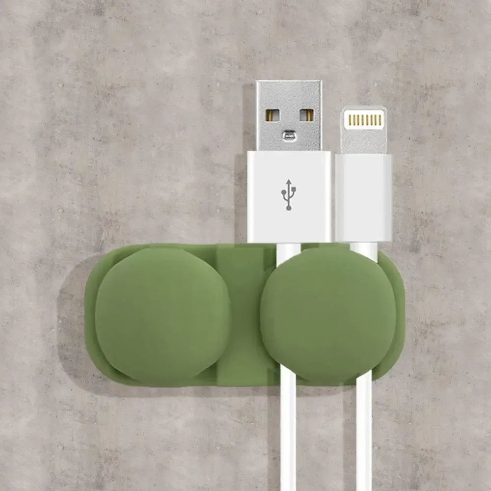 Stonego Silicone USB Cable Organizer Desktop Tidy Management Holder for Mouse Headphone Wire