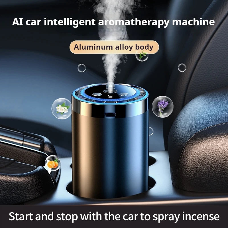 Car Fragrance Humidifier 5 Modes Scent Air Diffuser Car Air Freshener Smart Aroma Diffusers Car Perfume Essential Oil Dispenser