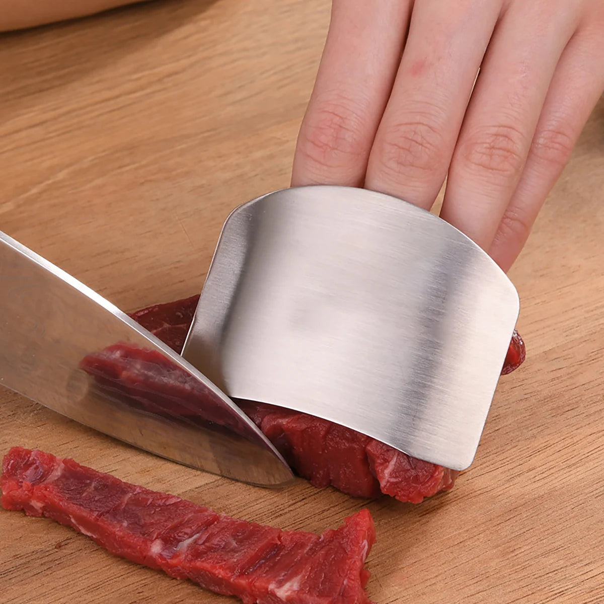 Stainless Steel Finger Guard Finger Hand Cut Hand Protector Vegetable Cutting Hand Protecter Tool Kitchen Cutting Accessories