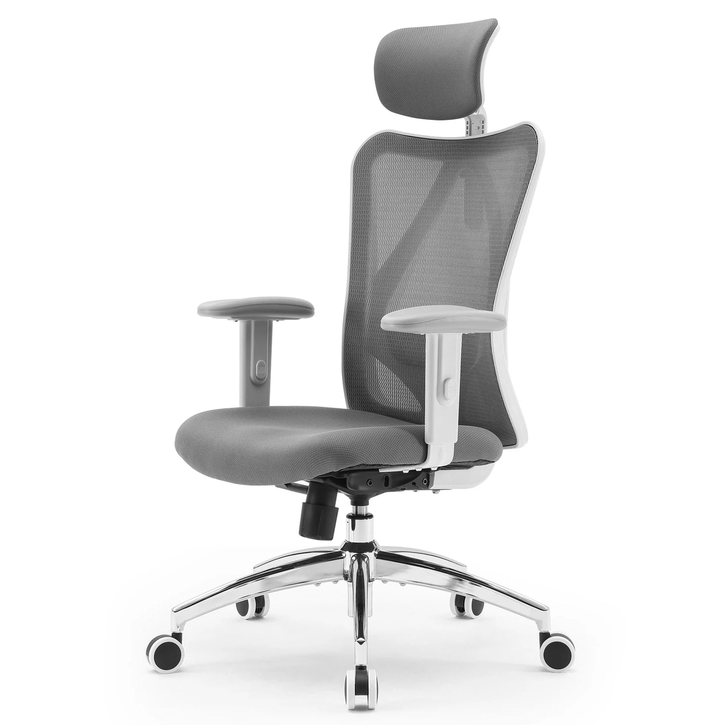 SIHOO M18 Ergonomic Office Chair for Big And Tall People Adjustable Headrest 2D Armrests Lumbar Support PU Wheels Swivel Feature