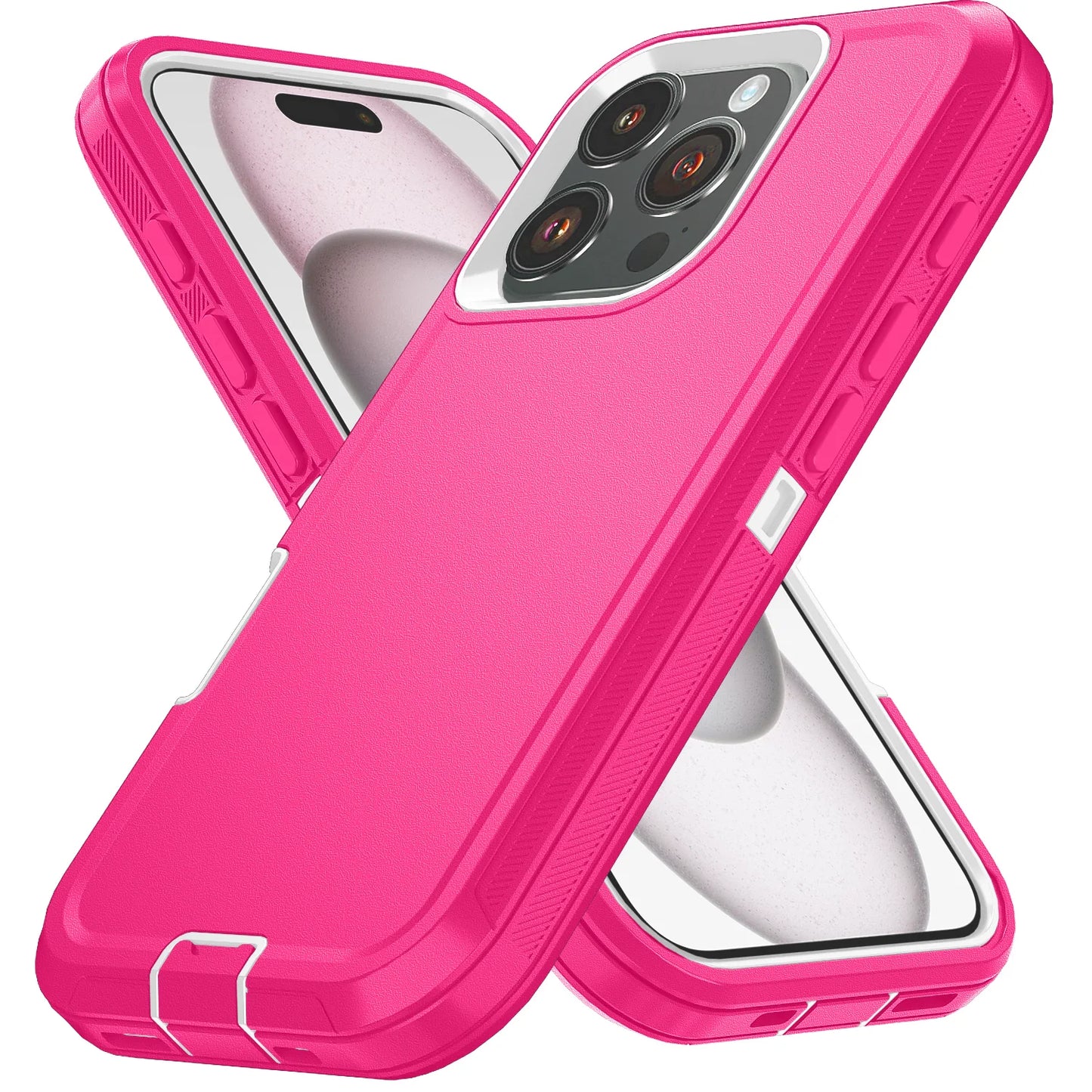 Shockproof Armor Defender Phone Cases For iPhone 16 Pro Max 13 12 Mini 14 Plus 11 15 Pro Max 16E Hard PC+TPU Stand Protect Cover