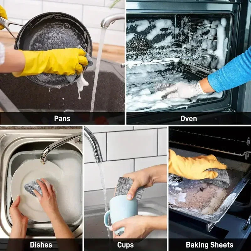 Wholesale Metal Steel Wire Rags Cloth Home Kitchen Pot Pan Dishwashing