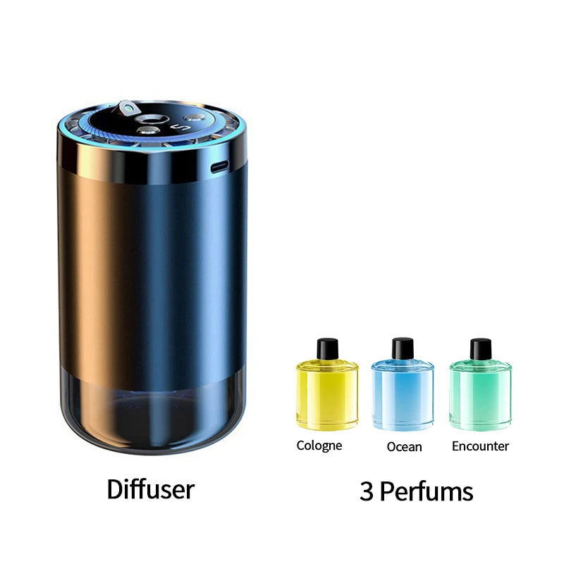 Car Fragrance Humidifier 5 Modes Scent Air Diffuser Car Air Freshener Smart Aroma Diffusers Car Perfume Essential Oil Dispenser