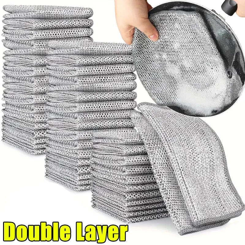 Wholesale Metal Steel Wire Rags Cloth Home Kitchen Pot Pan Dishwashing