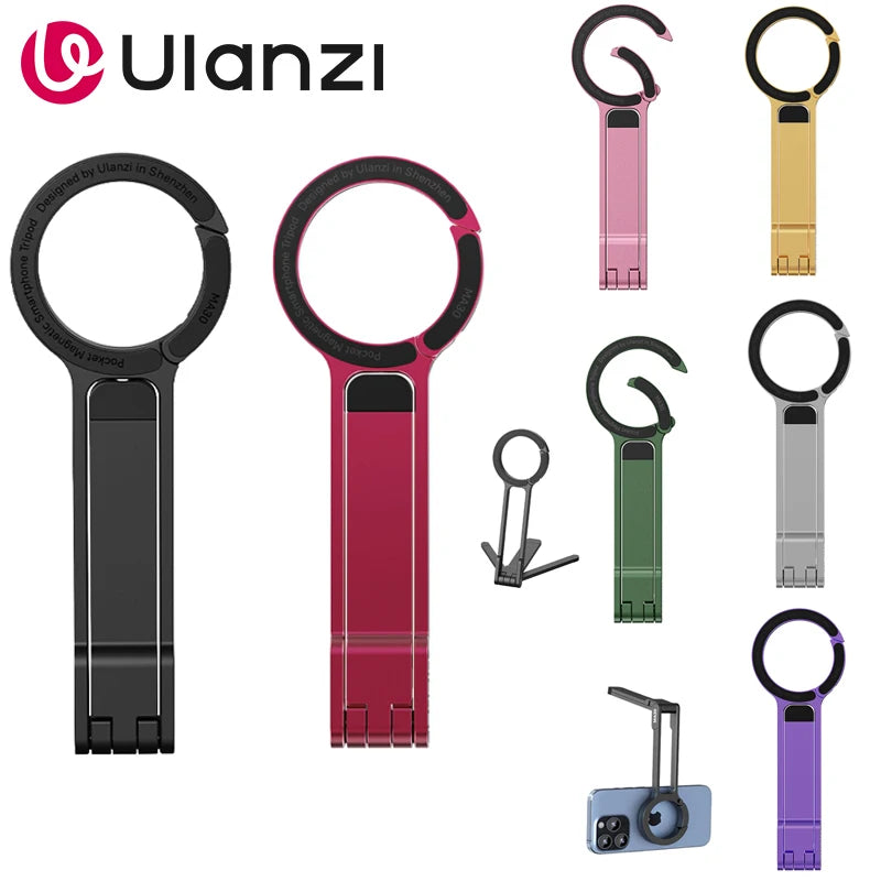 ULANZI MA30 Magnetic Phone Tripod Stand for iPhone 16 Samsung Xiaomi Huawei Vivo OPPO Magsafe Aluminium Smartphone Mini Bracket
