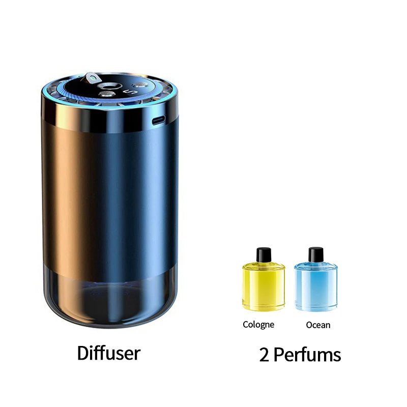 Car Fragrance Humidifier 5 Modes Scent Air Diffuser Car Air Freshener Smart Aroma Diffusers Car Perfume Essential Oil Dispenser