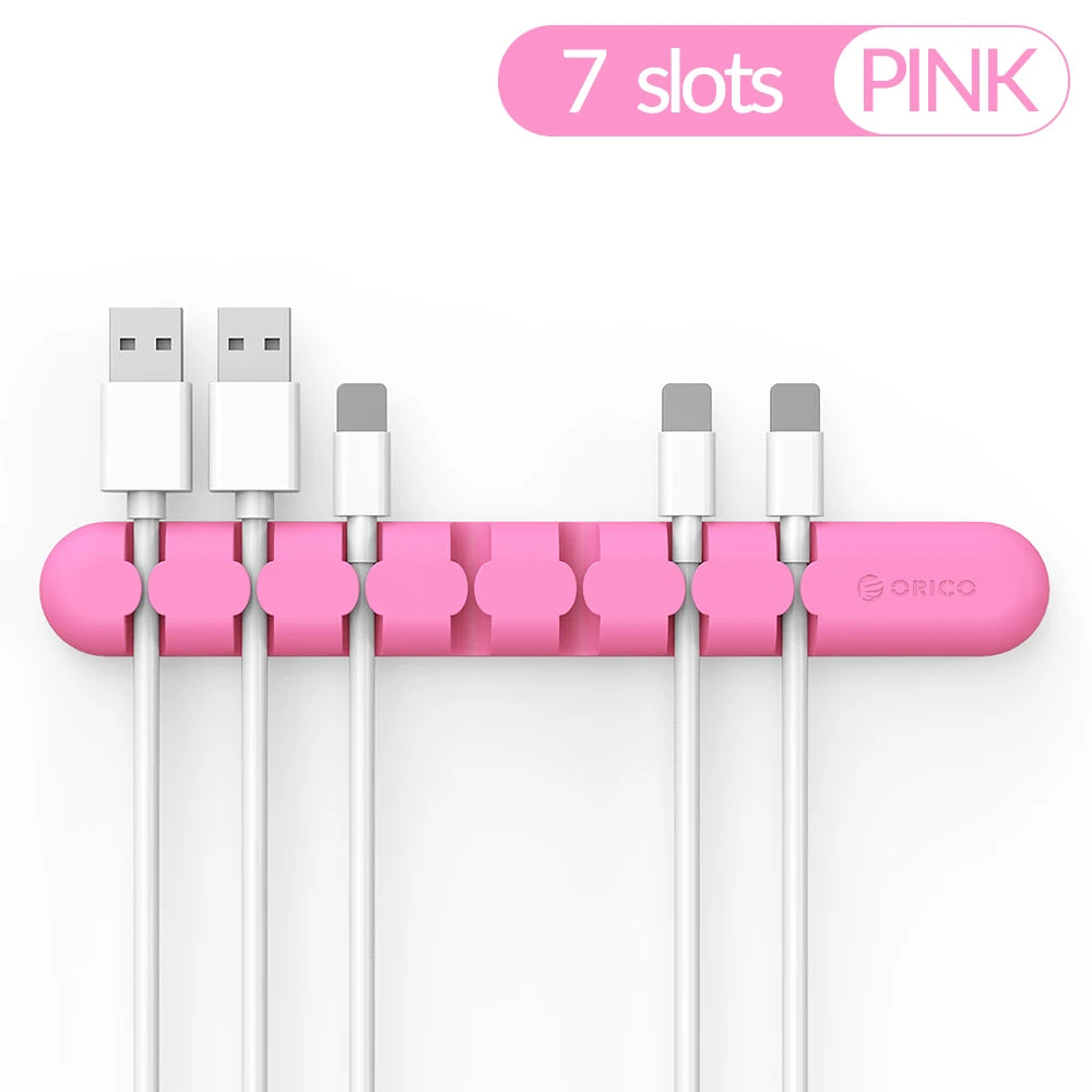 ORICO Cable Organizer Silicone USB Cable Winder Desktop Tidy Management Clips Cable Holder for Mouse Headphone Wire Organizer