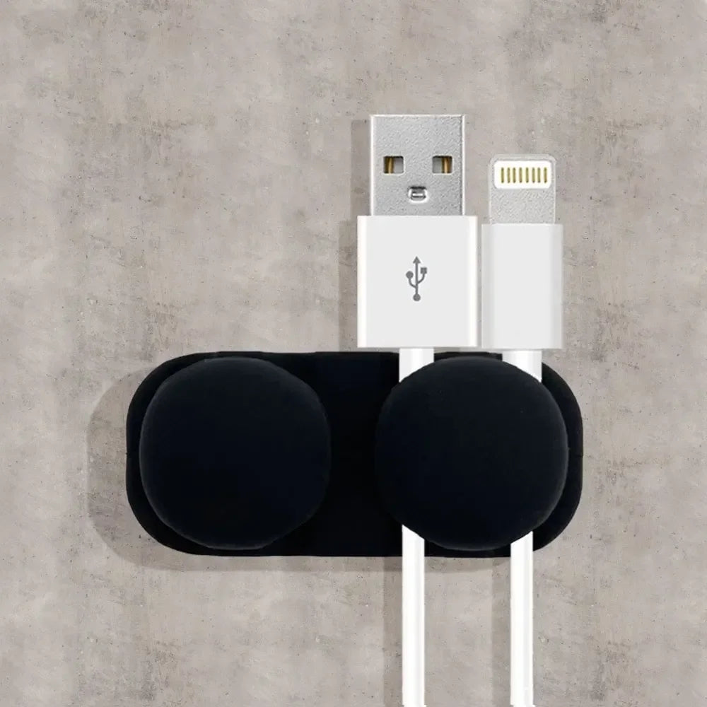 Stonego Silicone USB Cable Organizer Desktop Tidy Management Holder for Mouse Headphone Wire