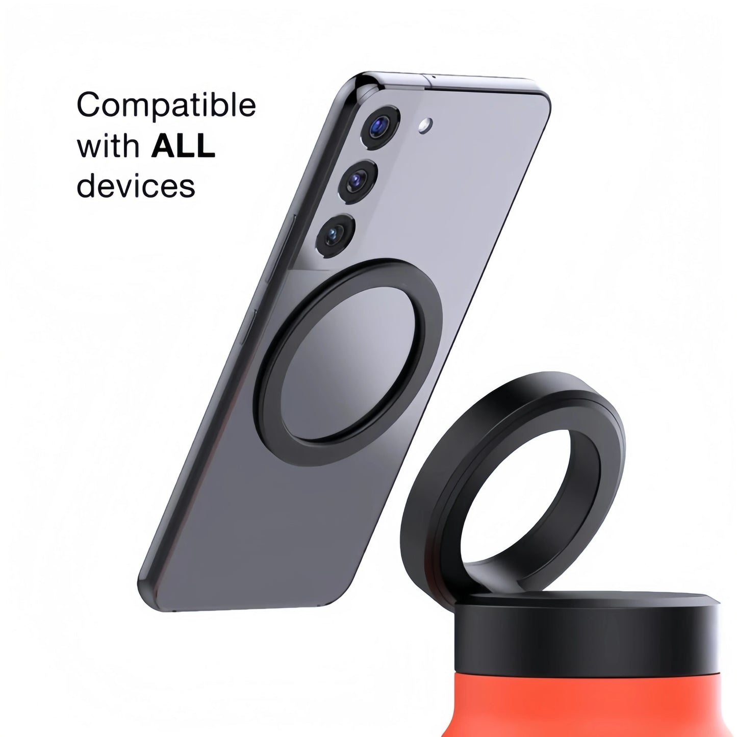 24 Oz Insulated Stainless Steel Sports Water Bottle With Straw Outdoor Insulated Water Mug With Magnetic Phone Holder Thermos