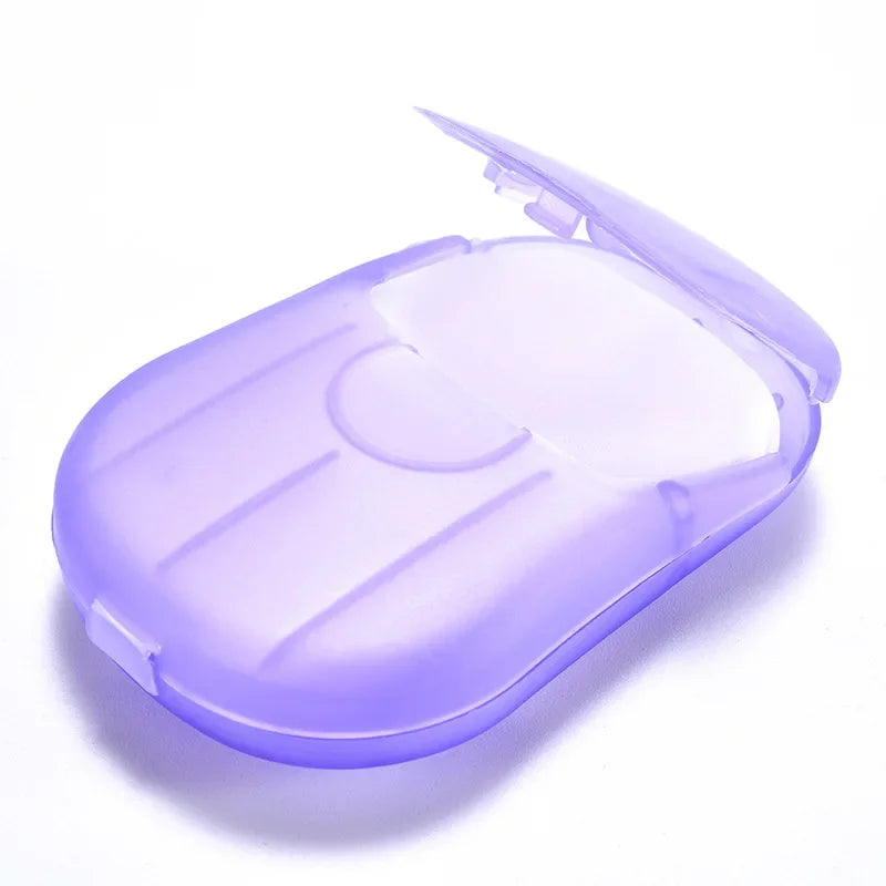 Outdoor Travel Disposable Soap Tablet Box Soap Paper Portable Hand Washing Tablet Small Soap Tablet Mini Sheet jabonera