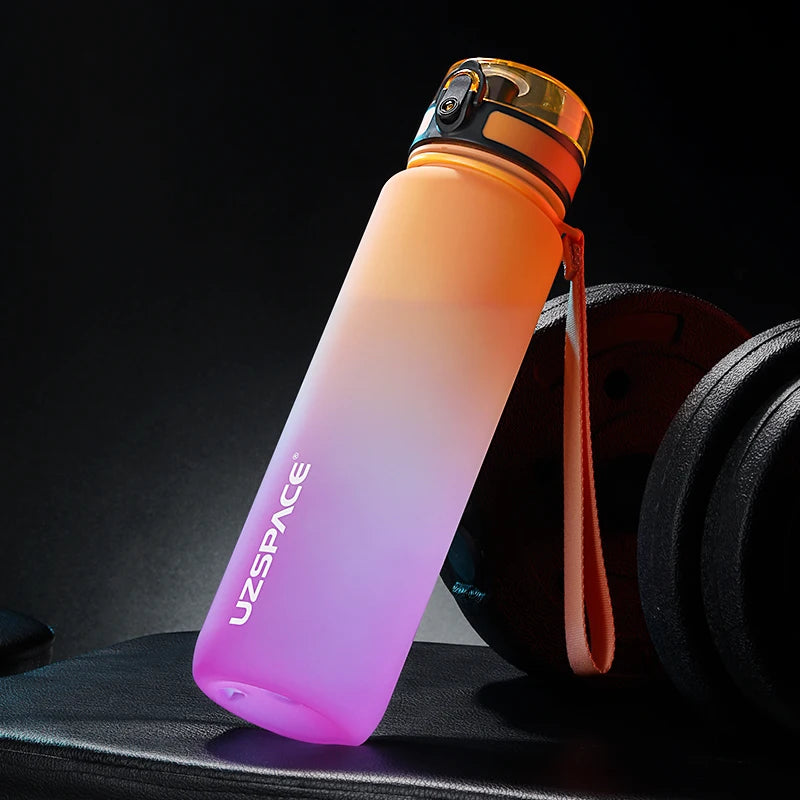 500/800/1000ML Sport Water Bottle Portable Leakproof Shaker Drinkware Outdoor Tour Gym Fitness Cup Colorful Plastic Jug BPA Free