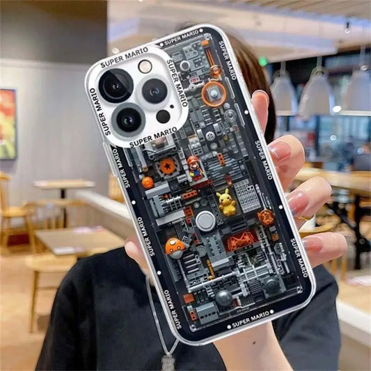 Super Mario Bros Game Case For Iphone 15 Pro Max 16 11 14 13 12 X XS XR 7 8 Plus Cover Silicone Funda Transparent