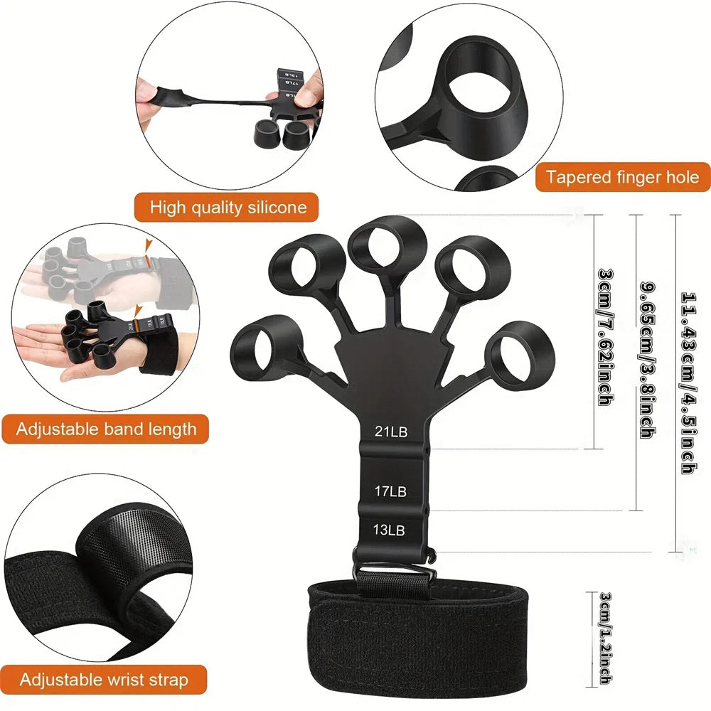 Finger Training Exercise Stretcher Hand Grips Adjustable Strengthener Resistance band Trainer Hand Brush Expander Exercise