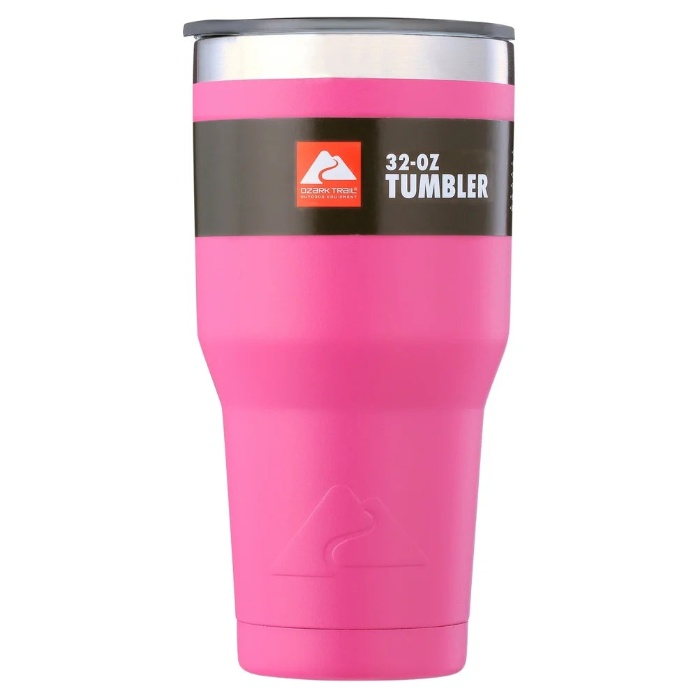 Insulated Stainless Steel Tumbler 32oz Travel Mug Hot Beverage Cooler with Magnetic Slider Sipper and Sweat Free Design