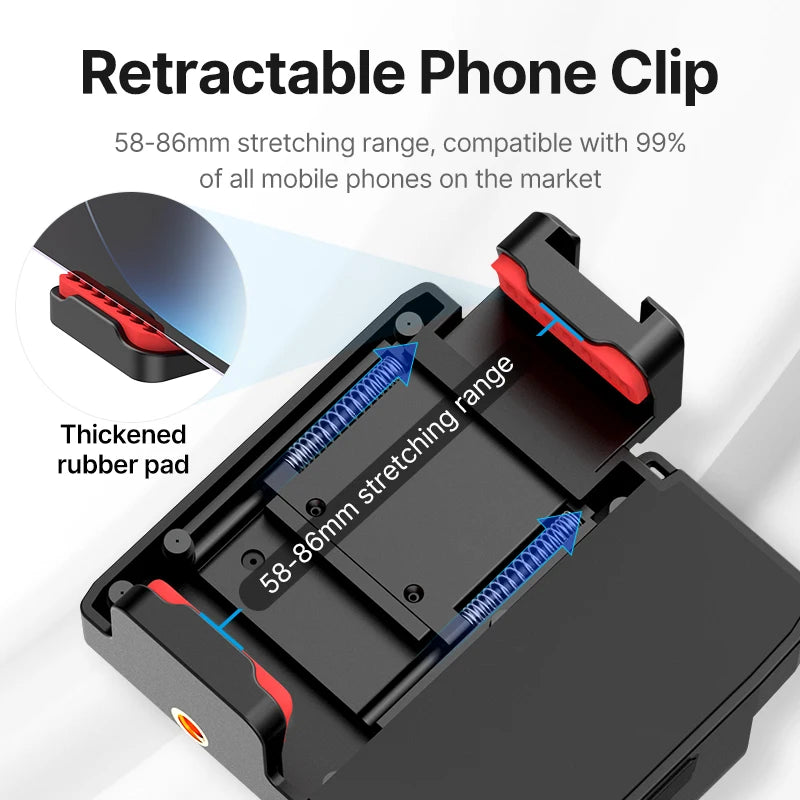 Ulanzi CG02 Smartphone Selfie Grip Wireless Bluetooth Handle with 5500k Fill Light Phone As Camera Photo Stabilizer