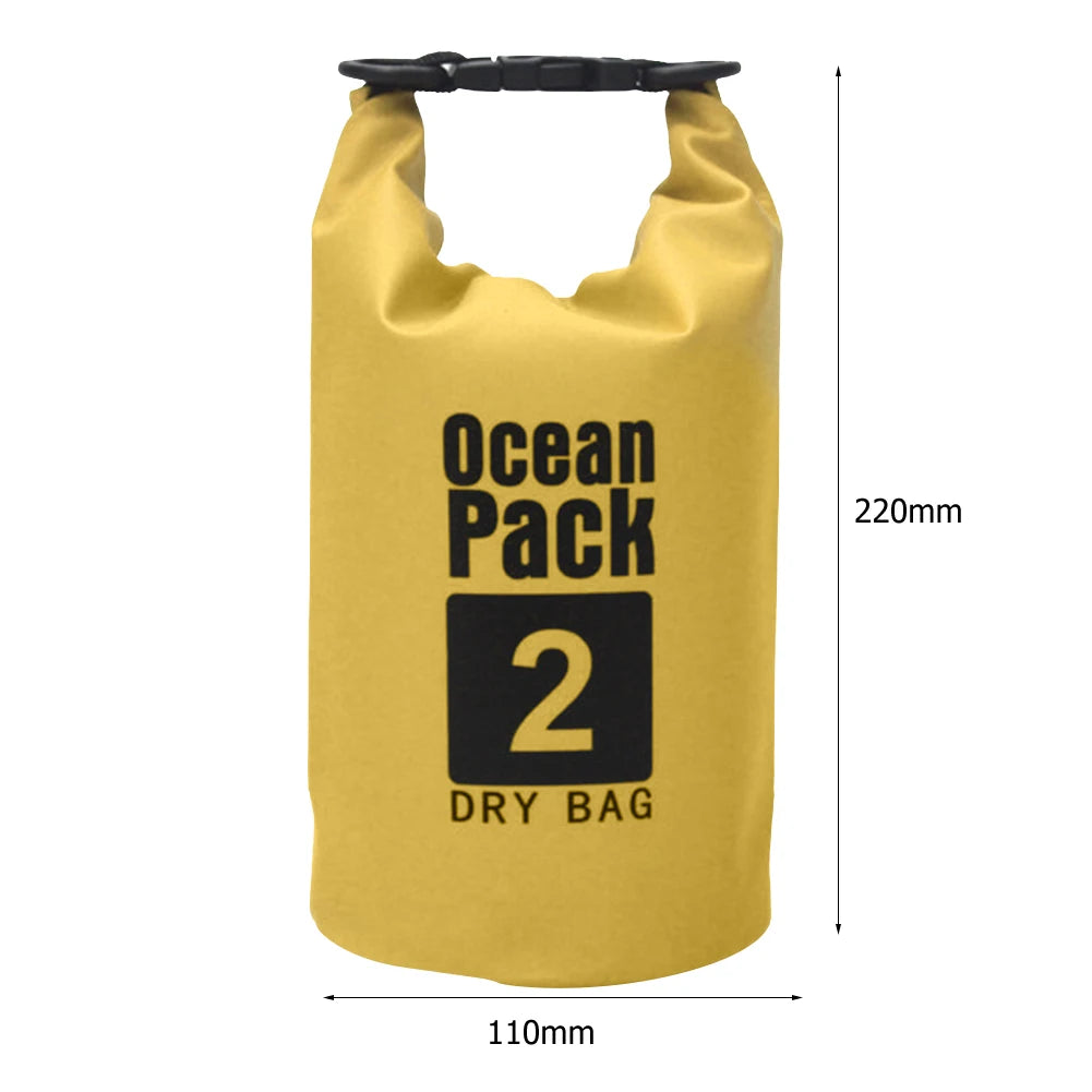 15-2L Swimming Waterproof Dry Bag Outdoor Floating Trekking Beach Backpack PVC Thickened Double-Layer Fabric IPX6 Waterproof Bag