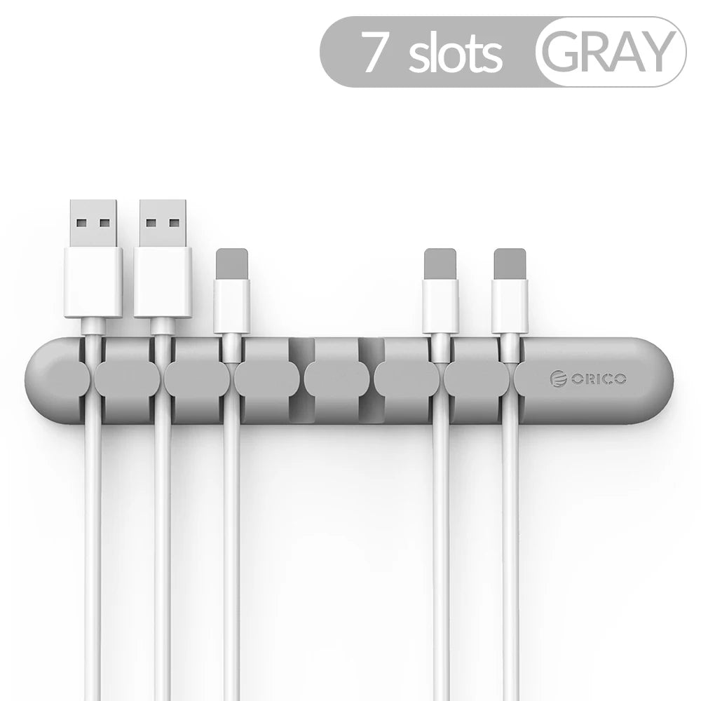 ORICO Cable Organizer Silicone USB Cable Winder Desktop Tidy Management Clips Cable Holder for Mouse Headphone Wire Organizer