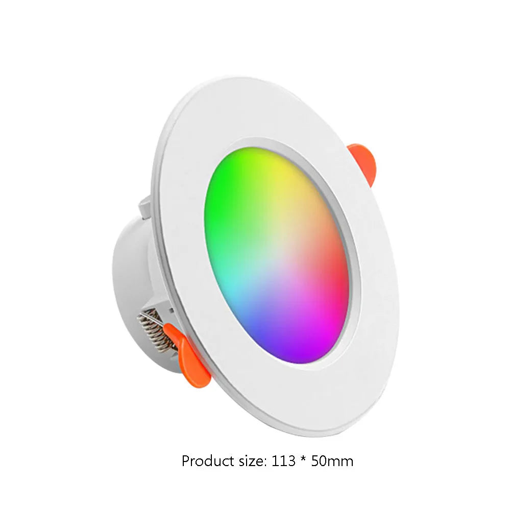 1/2PCS LED Downlight Smart Life Dimming Spot Bluetooth lamp 10W RGB+CW+WW Change Warm Cool light Work with Alexa Google Home
