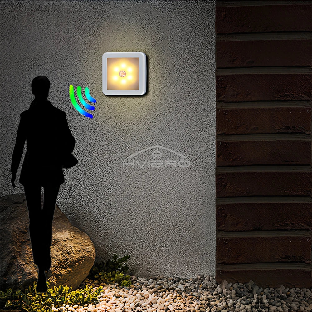 LED Night Light Smart Motion Sensor Battery USB Charging