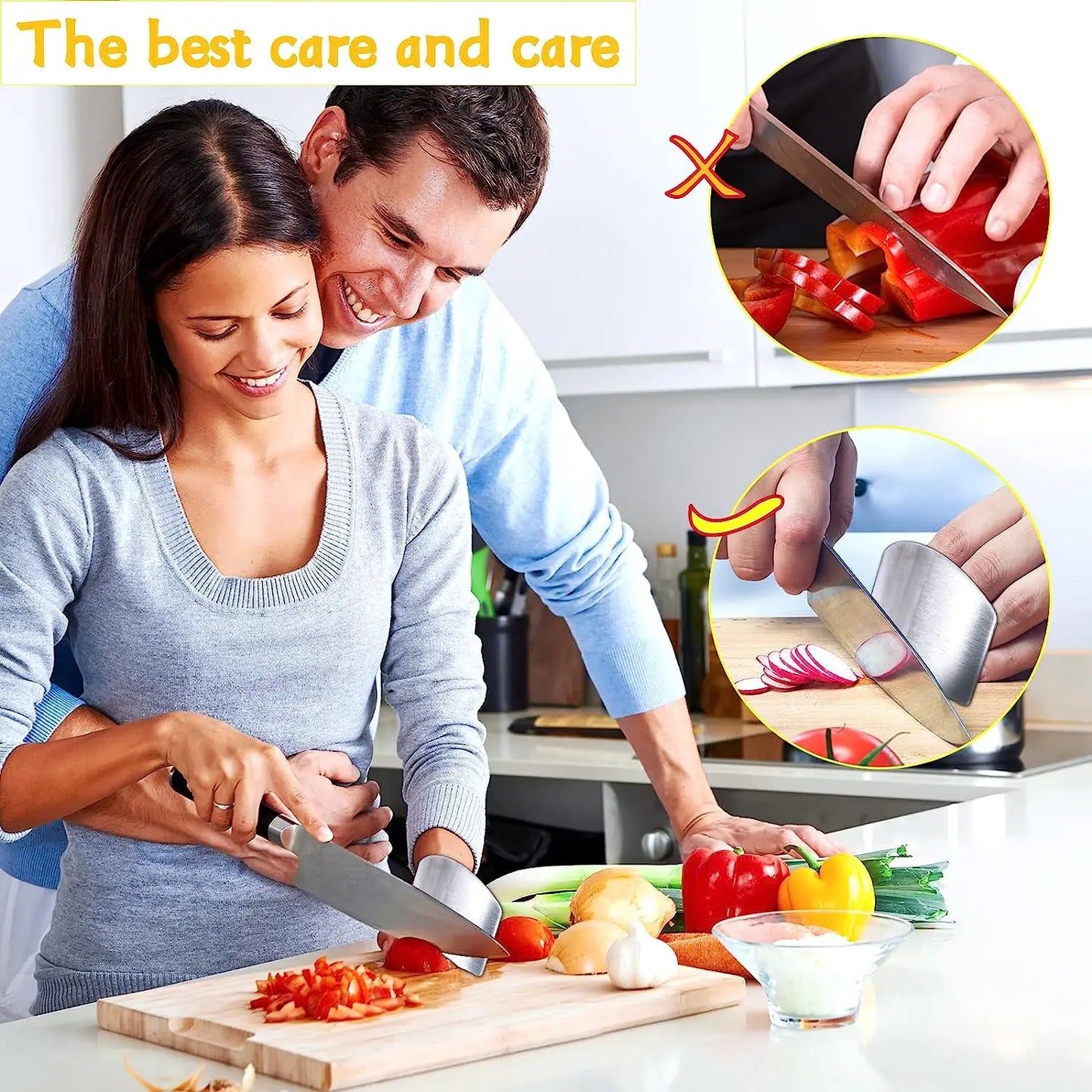 1Pcs Stainless Steel Finger Protector Anti-cut Finger Guard Safely Vegetable Cutting Hand Protecter For Kitchen Gadgets Tools
