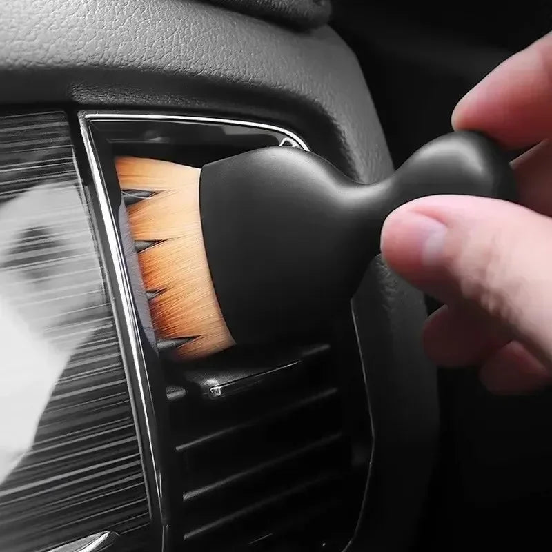 Car Interior Vacuum Soft Brush for Car AC Vents Keyboard Gaps Crevices Soft Wool Bristles Durable Dust Removal Artifact Car Deta