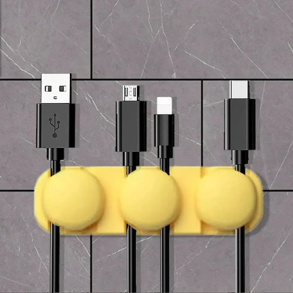 Stonego Silicone USB Cable Organizer Desktop Tidy Management Holder for Mouse Headphone Wire