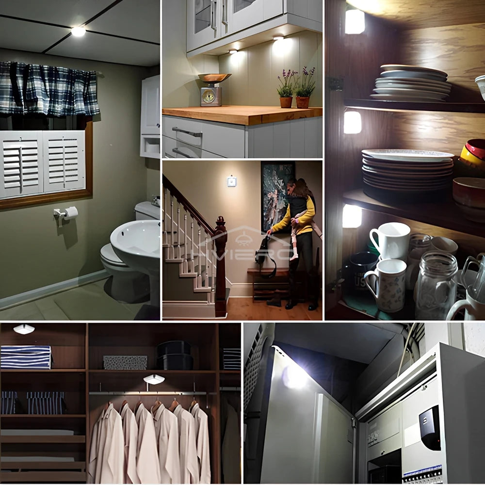 LED Night Light Smart Motion Sensor Battery USB Charging