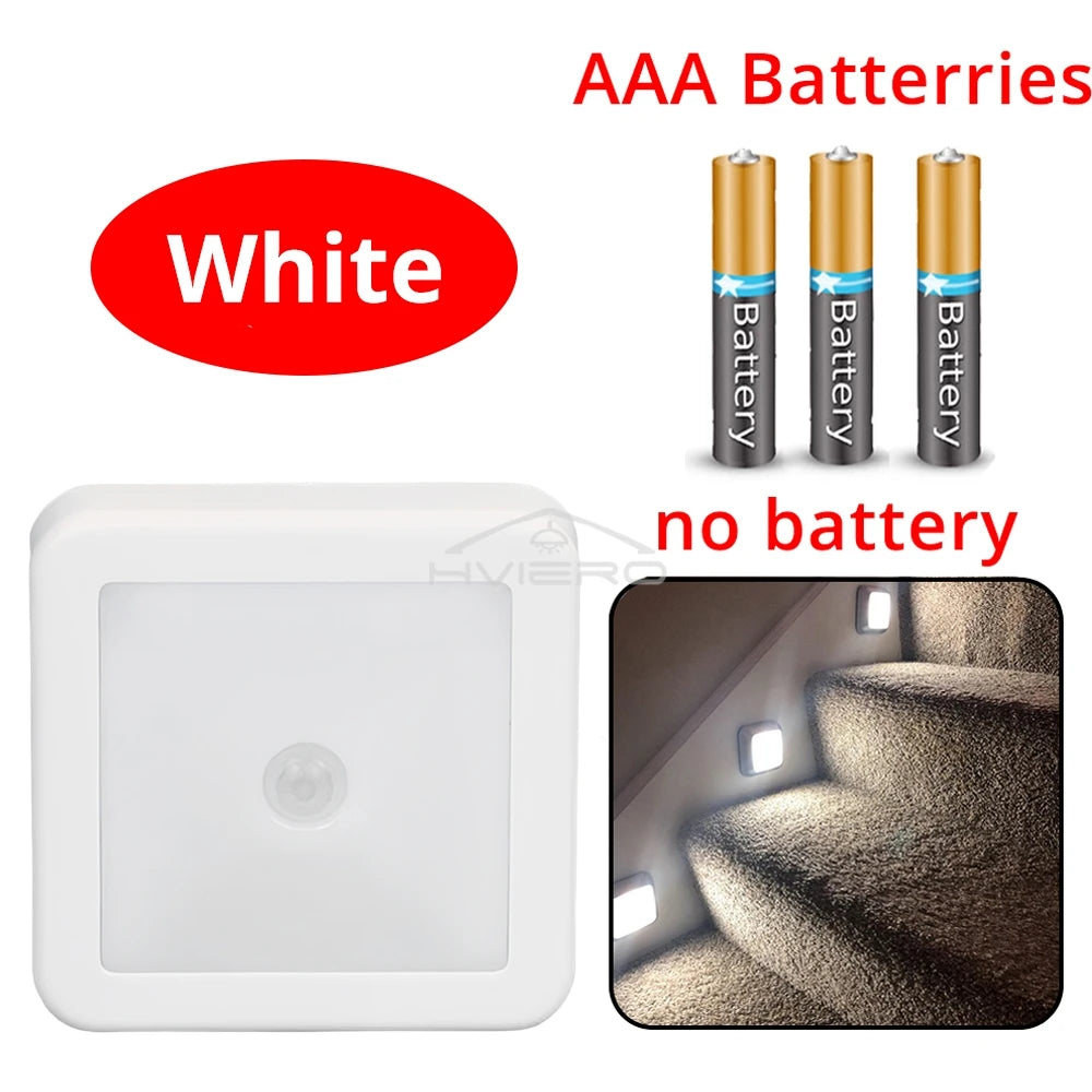 LED Night Light Smart Motion Sensor Battery USB Charging