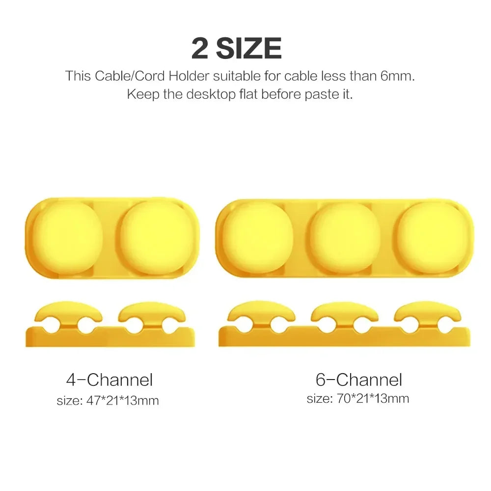Stonego Silicone USB Cable Organizer Desktop Tidy Management Holder for Mouse Headphone Wire