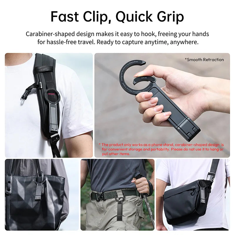 ULANZI MA30 Magnetic Phone Tripod Stand for iPhone 16 Samsung Xiaomi Huawei Vivo OPPO Magsafe Aluminium Smartphone Mini Bracket