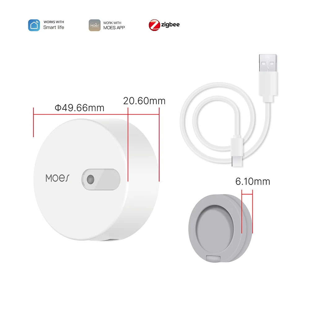 ZigBee Human Body Presence Sensor with 24G Microwave Radar Human Body Exist Detector Work With Smart Life/for MOES APP