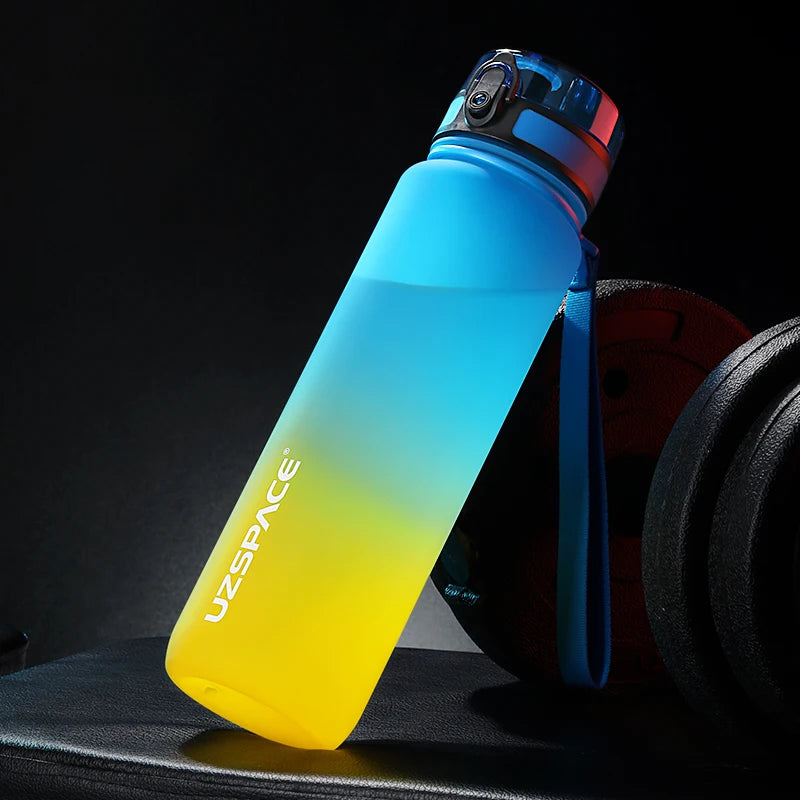 500/800/1000ML Sport Water Bottle Portable Leakproof Shaker Drinkware Outdoor Tour Gym Fitness Cup Colorful Plastic Jug BPA Free