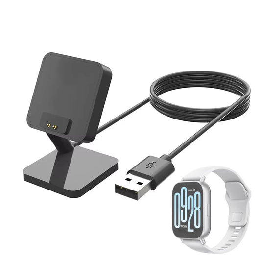 Desktop Charging Stand with USB Cable for Xiaomi Redmi Watch 5/4 Active/Lite – Fast and Safe Charging, Practical and Durable Design.