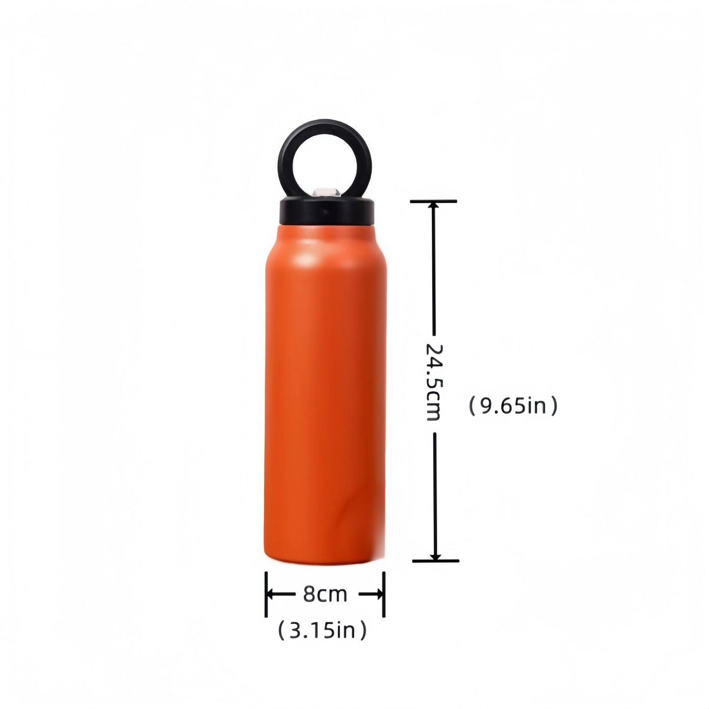 24 Oz Insulated Stainless Steel Sports Water Bottle With Straw Outdoor Insulated Water Mug With Magnetic Phone Holder Thermos