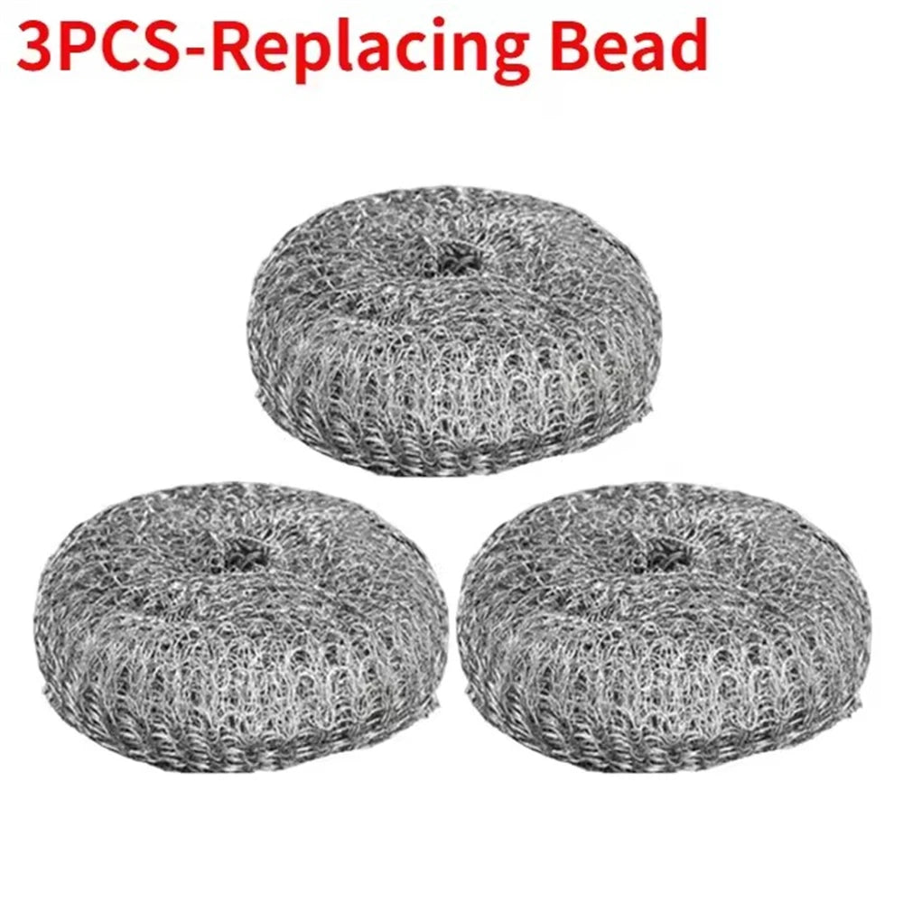 5/1Pcs Kitchen Stainless Steel Pot Brush with Handles Dishwashing Wire Ball Heavy Duty Metal Scrubber Home Pot Pan Cleaning Tool