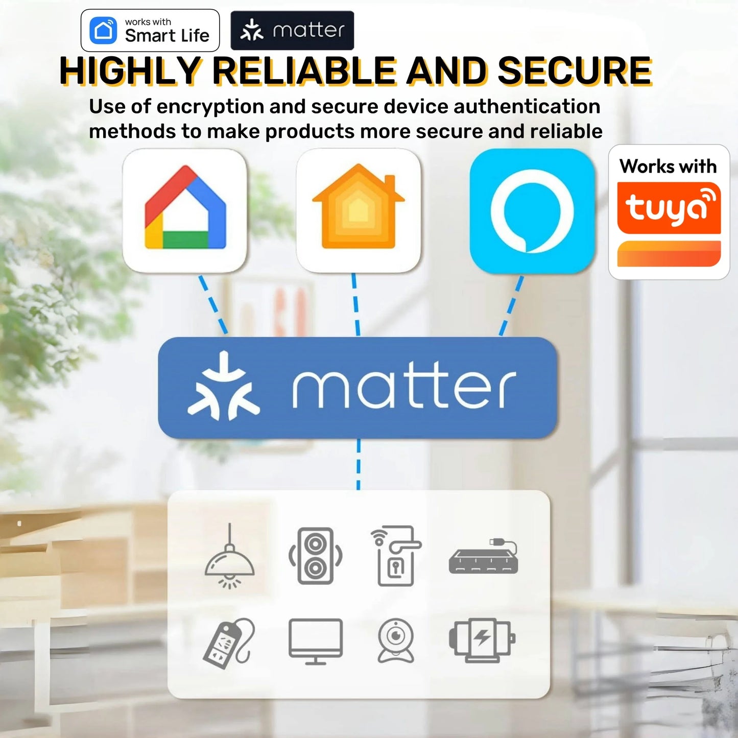 Matter WiFi Mini Smart Socket 10A US Timeing Wireless Voice Control Smart Life App Works With Tuya Homekit Alexa Google Home