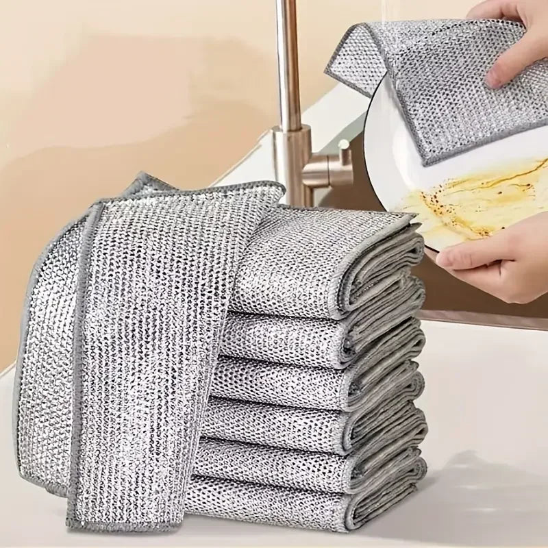 Wholesale Metal Steel Wire Rags Cloth Home Kitchen Pot Pan Dishwashing