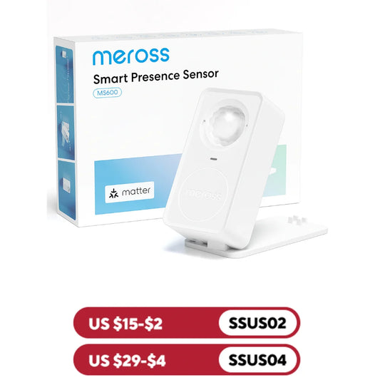 Meross US Matter WiFi Human Presence Sensor  Radar Detector With Luminance /Distance Detection Sensor For Smart Home