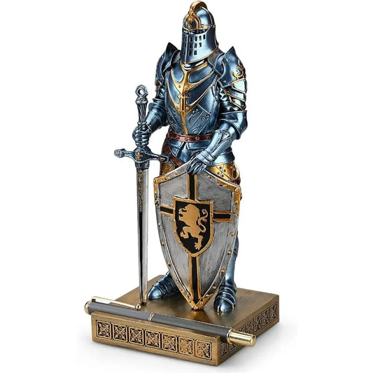 King's Guard decorated Knight statue Desk, desk accessories Pen holder Pen holder Office and home paperweight