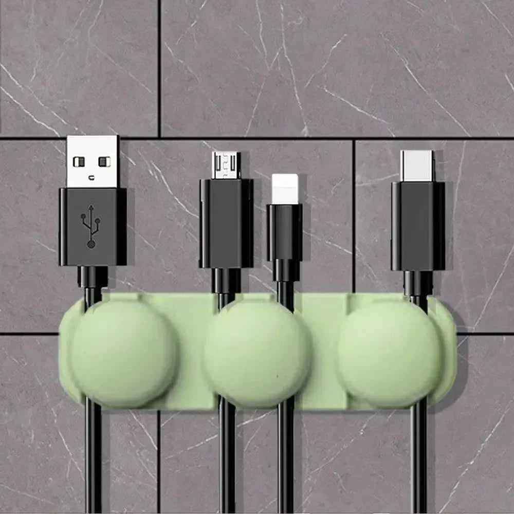 Stonego Silicone USB Cable Organizer Desktop Tidy Management Holder for Mouse Headphone Wire
