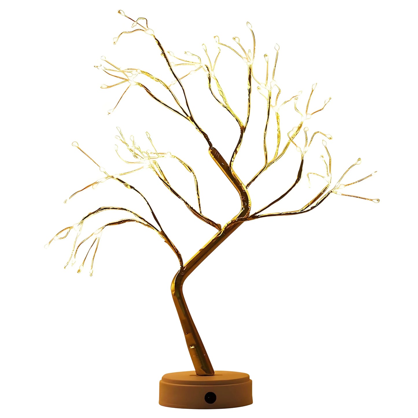 Desktop bonsai lamp lamp LED desktop night light iron tree silver branch pearl gold leaf star Christmas tree