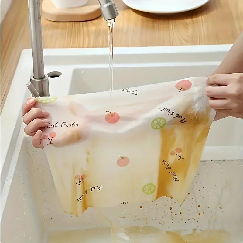 1 Roll (100 Sheets)Reusable and Washable Lazy Rag Paper Towels, Non-stick Oil and Degreasing Cleaning Cloth Household Supplies