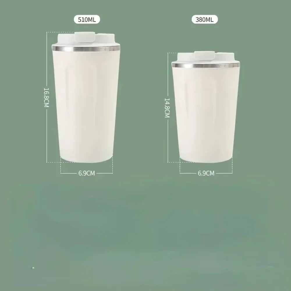 HOT 380/510ML Travel Stainless Steel Coffee Cup Thermal Mug Leak-Proof Thermos Bottle Tea Coffee Mug Vacuum Flask Insulated Cup