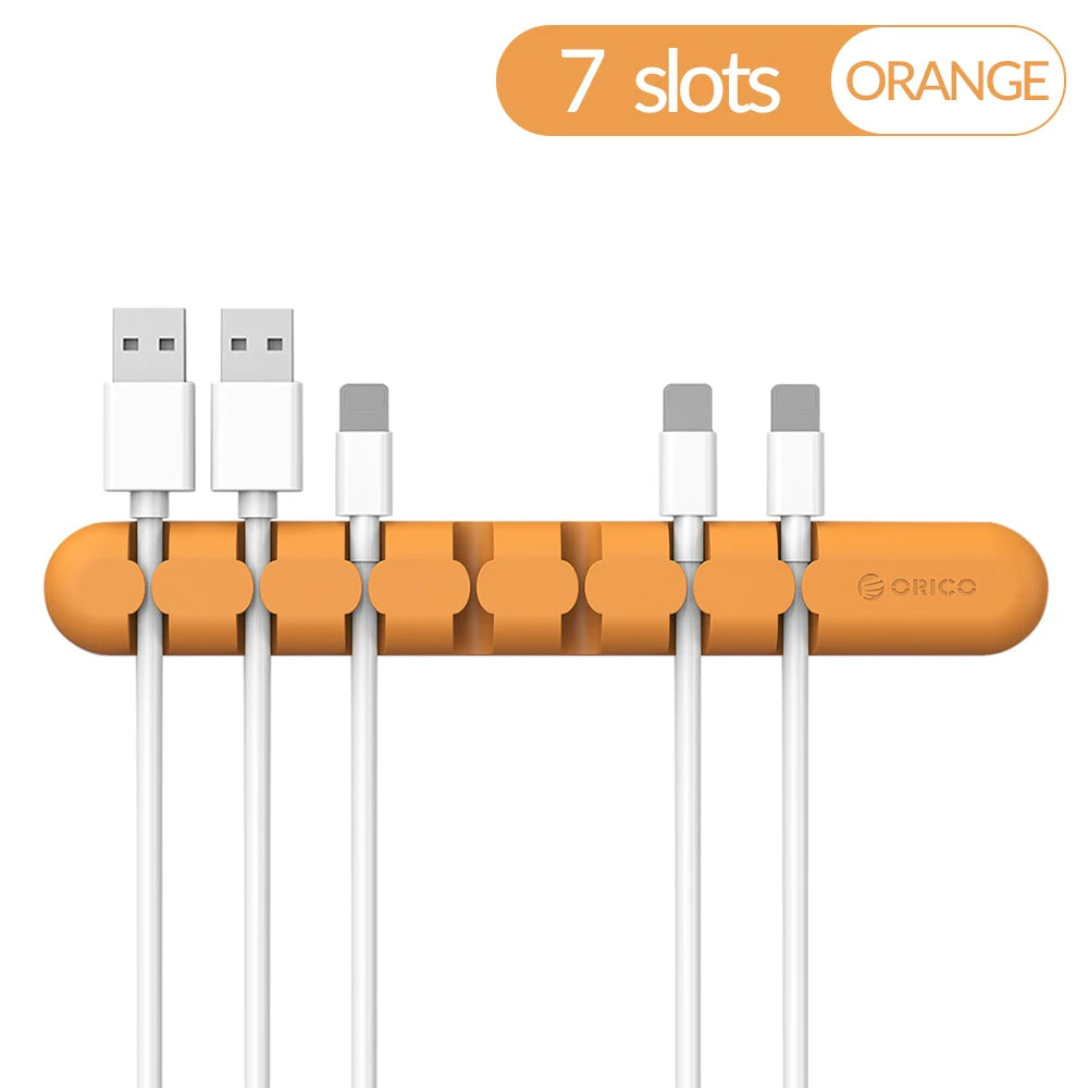 ORICO Cable Organizer Silicone USB Cable Winder Desktop Tidy Management Clips Cable Holder for Mouse Headphone Wire Organizer