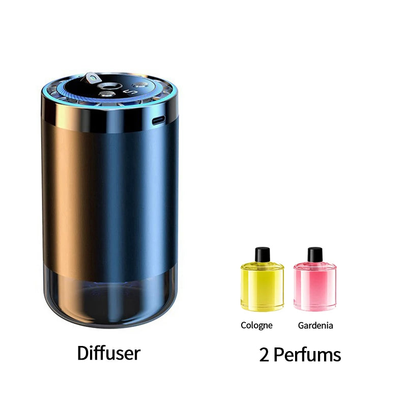 Car Fragrance Humidifier 5 Modes Scent Air Diffuser Car Air Freshener Smart Aroma Diffusers Car Perfume Essential Oil Dispenser